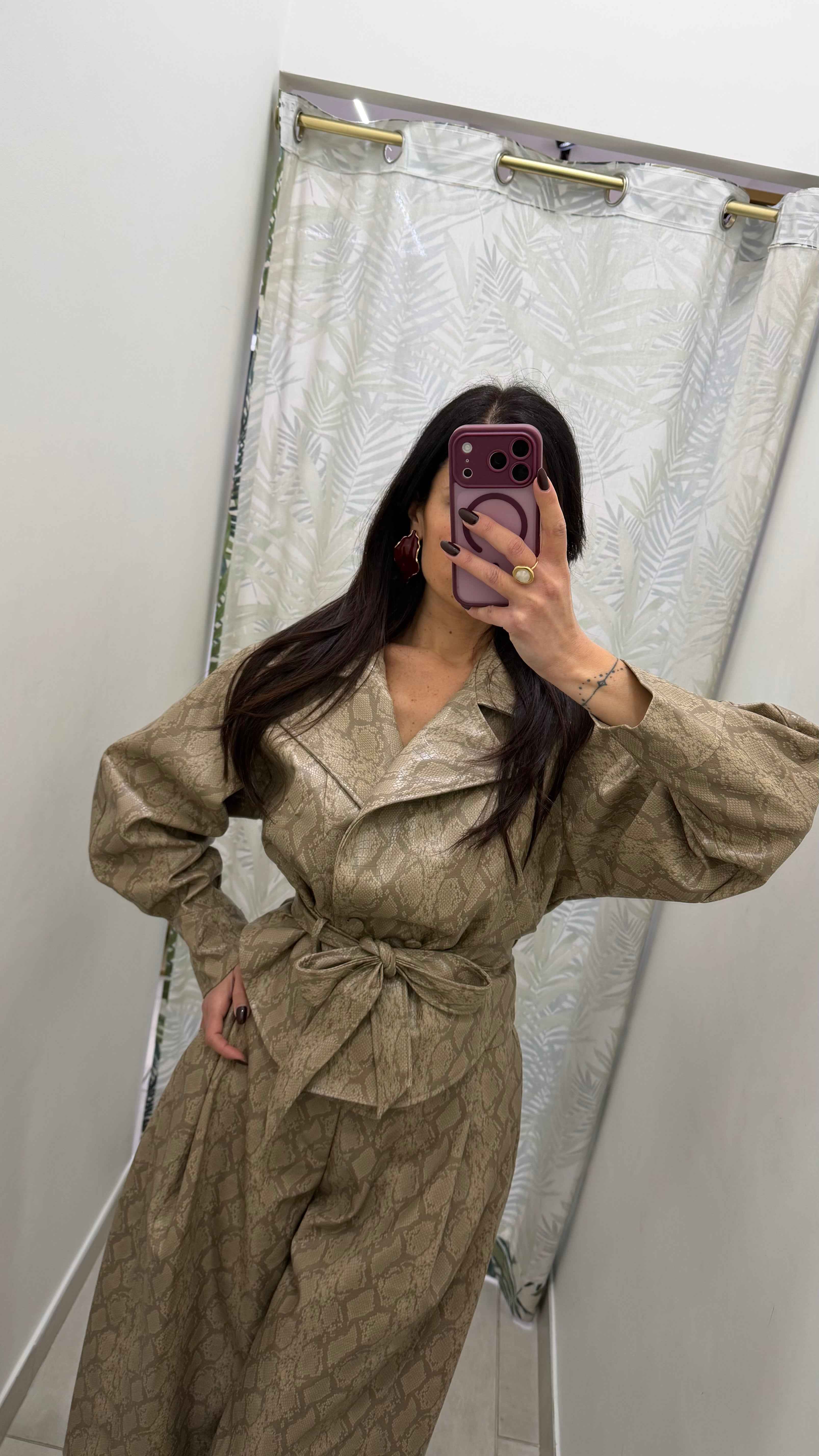 Mini trench pitonato