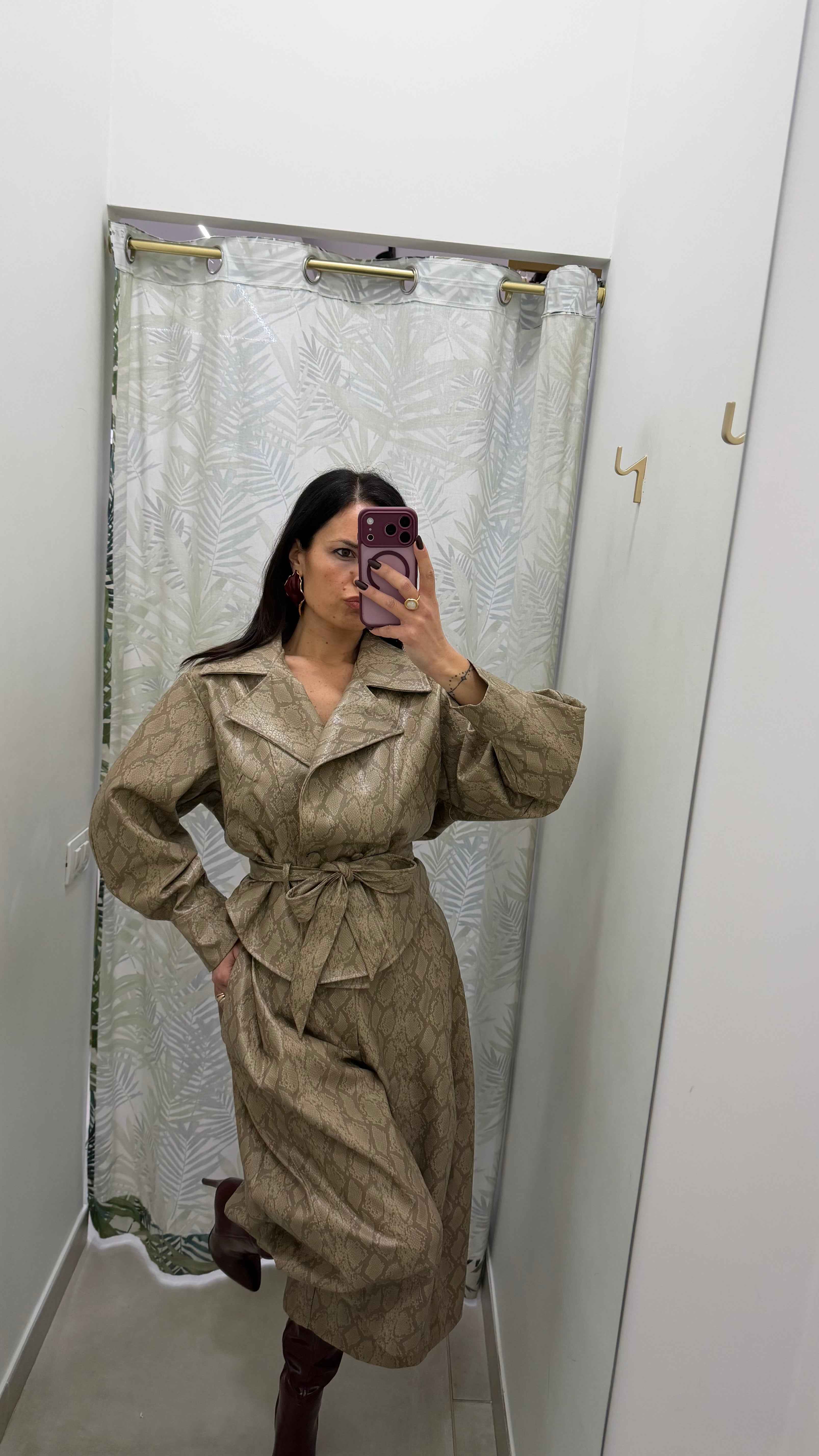 Mini trench pitonato