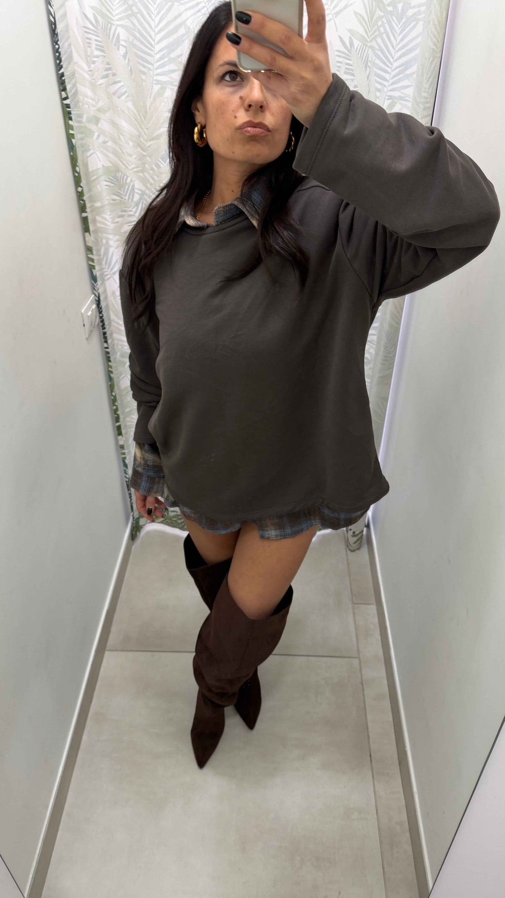 Felpone justwest con spallina