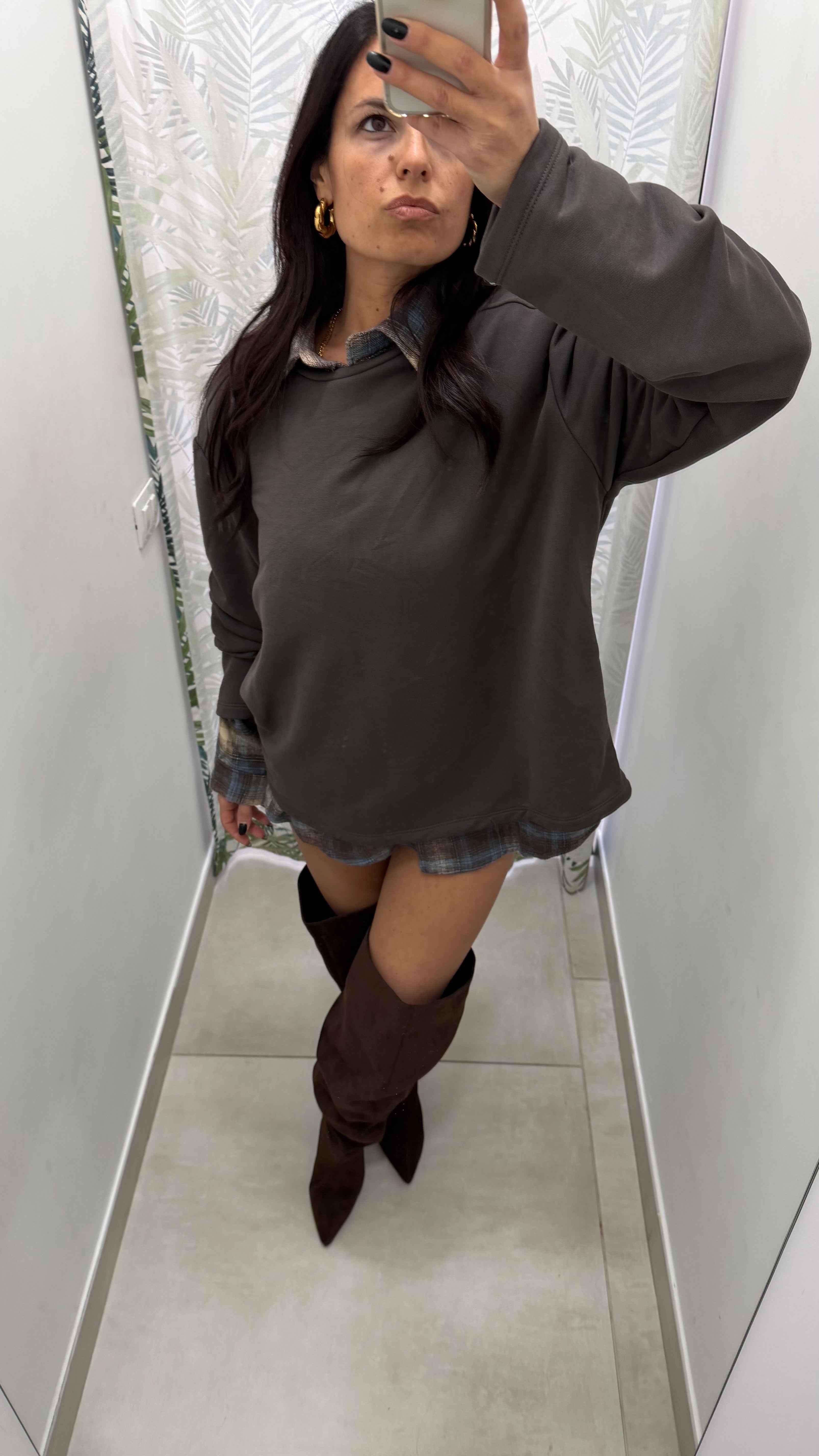 Felpone justwest con spallina