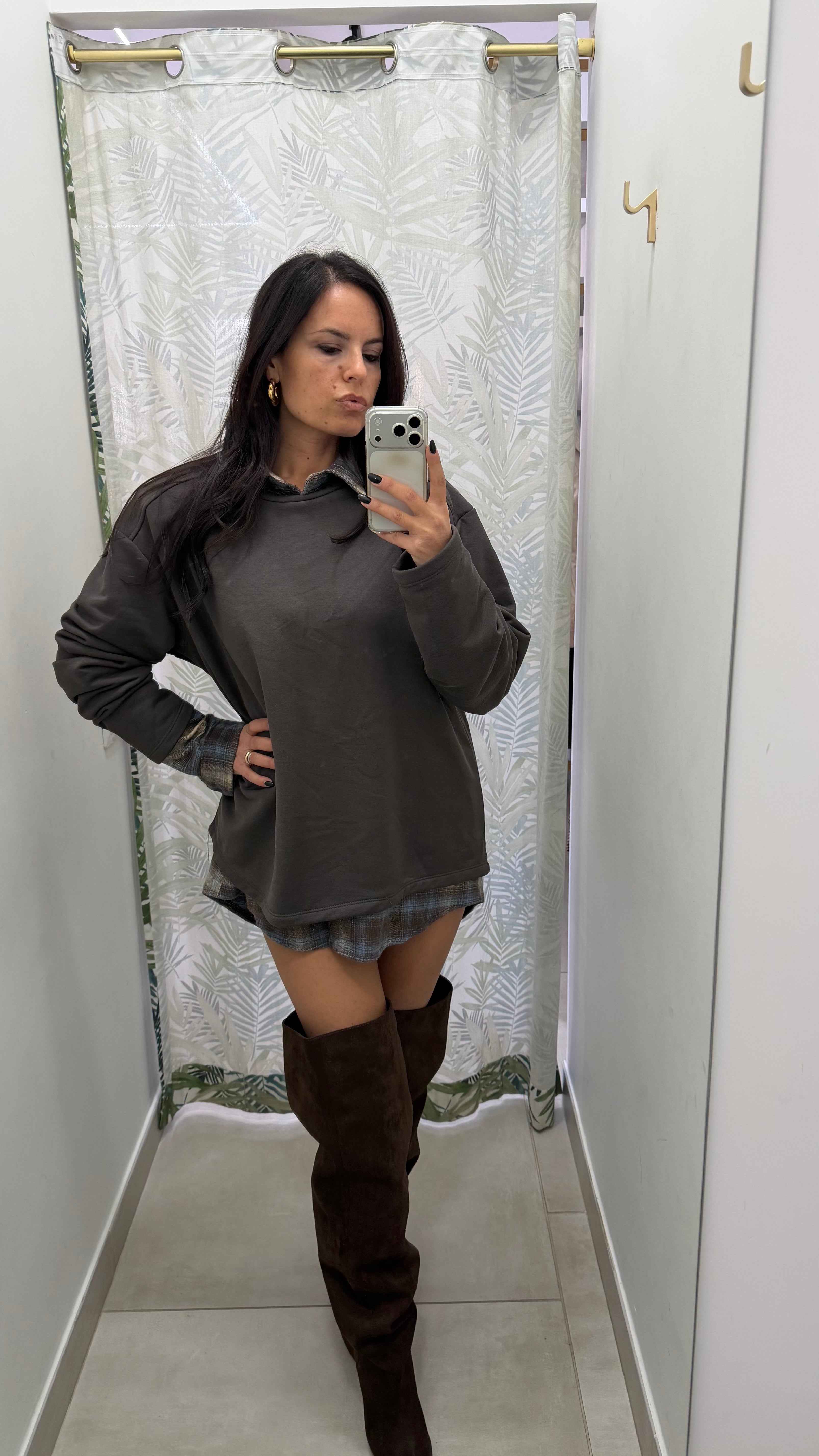 Felpone justwest con spallina