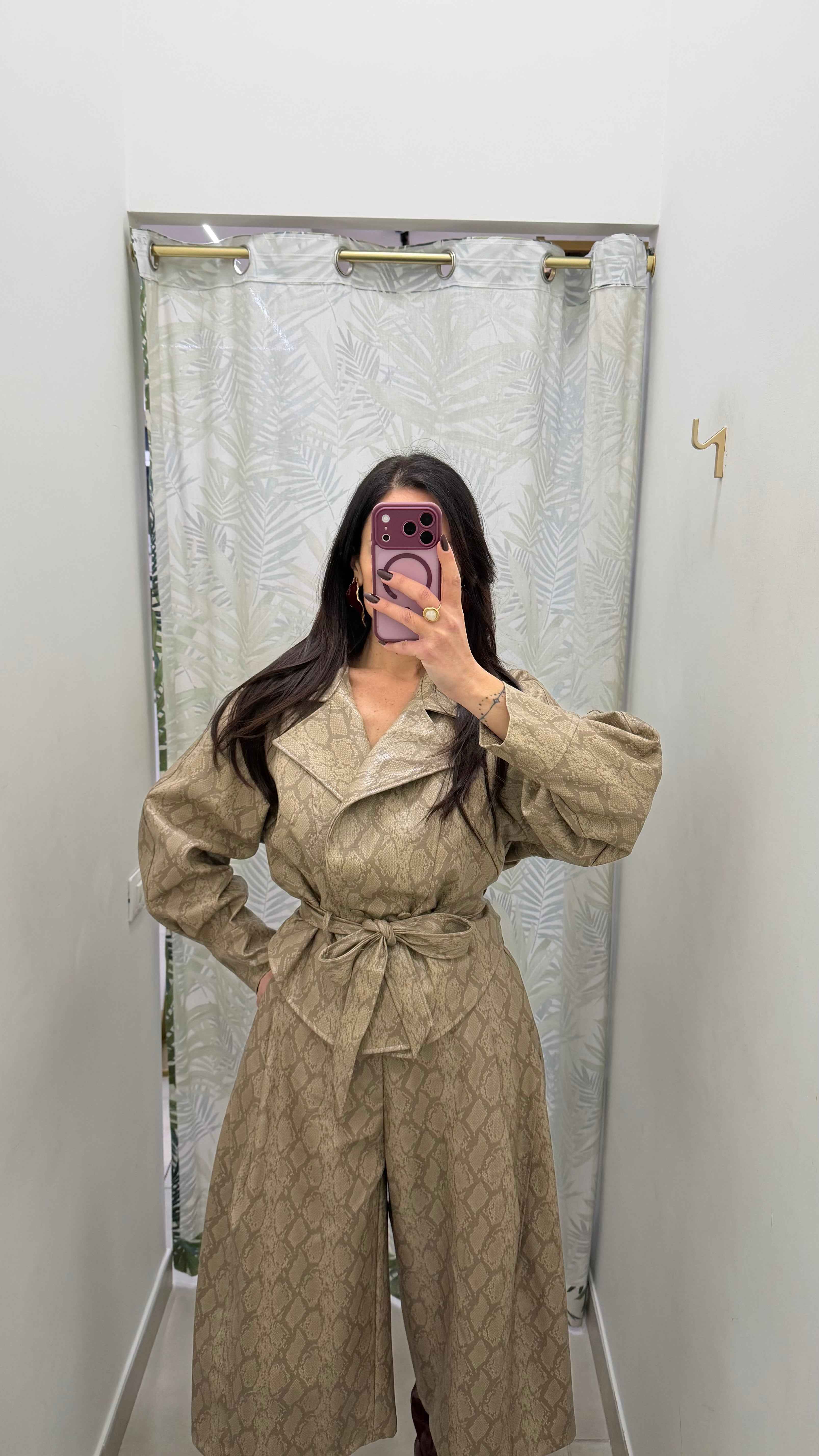 Mini trench pitonato