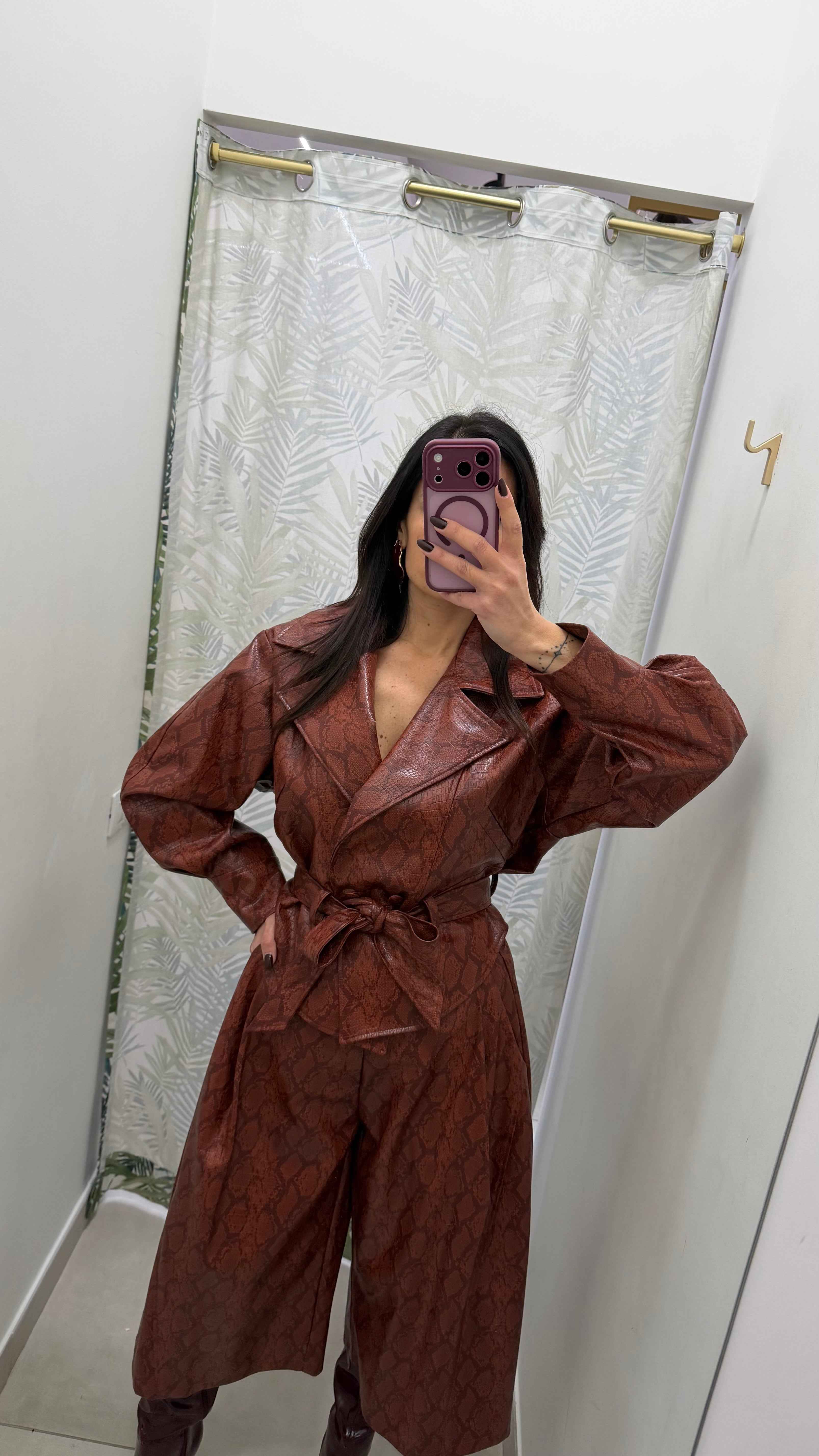 Mini trench pitonato