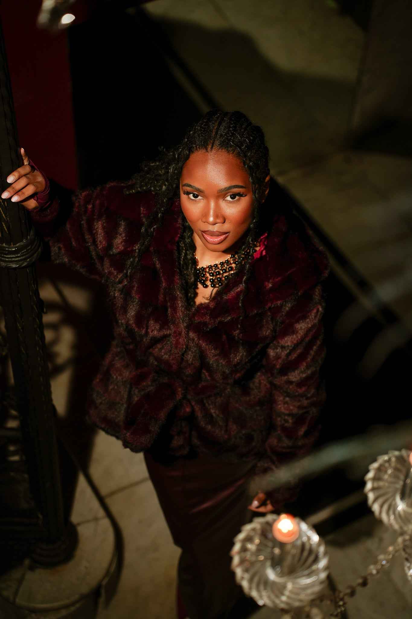 Ecofur visone bordeaux