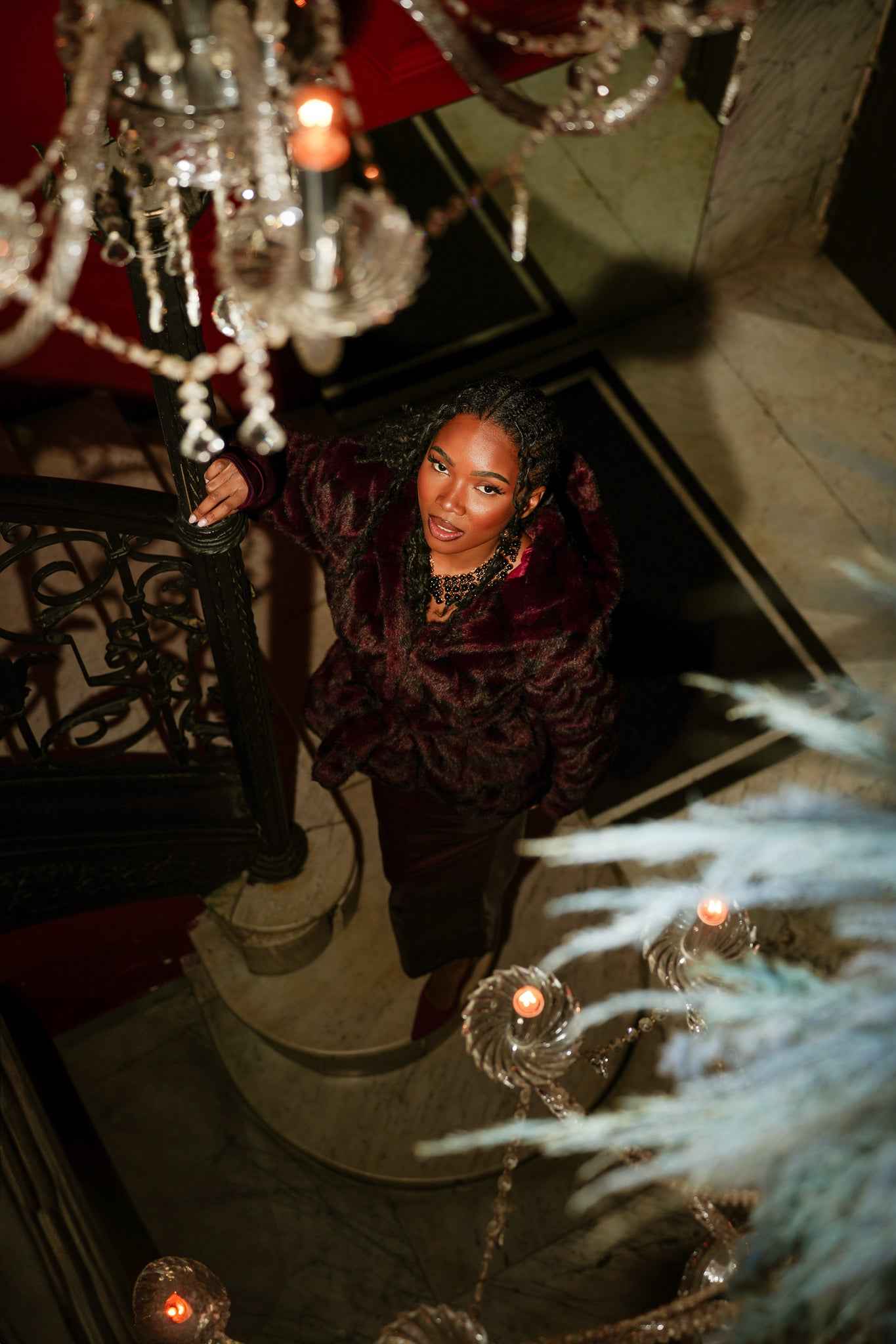 Ecofur visone bordeaux