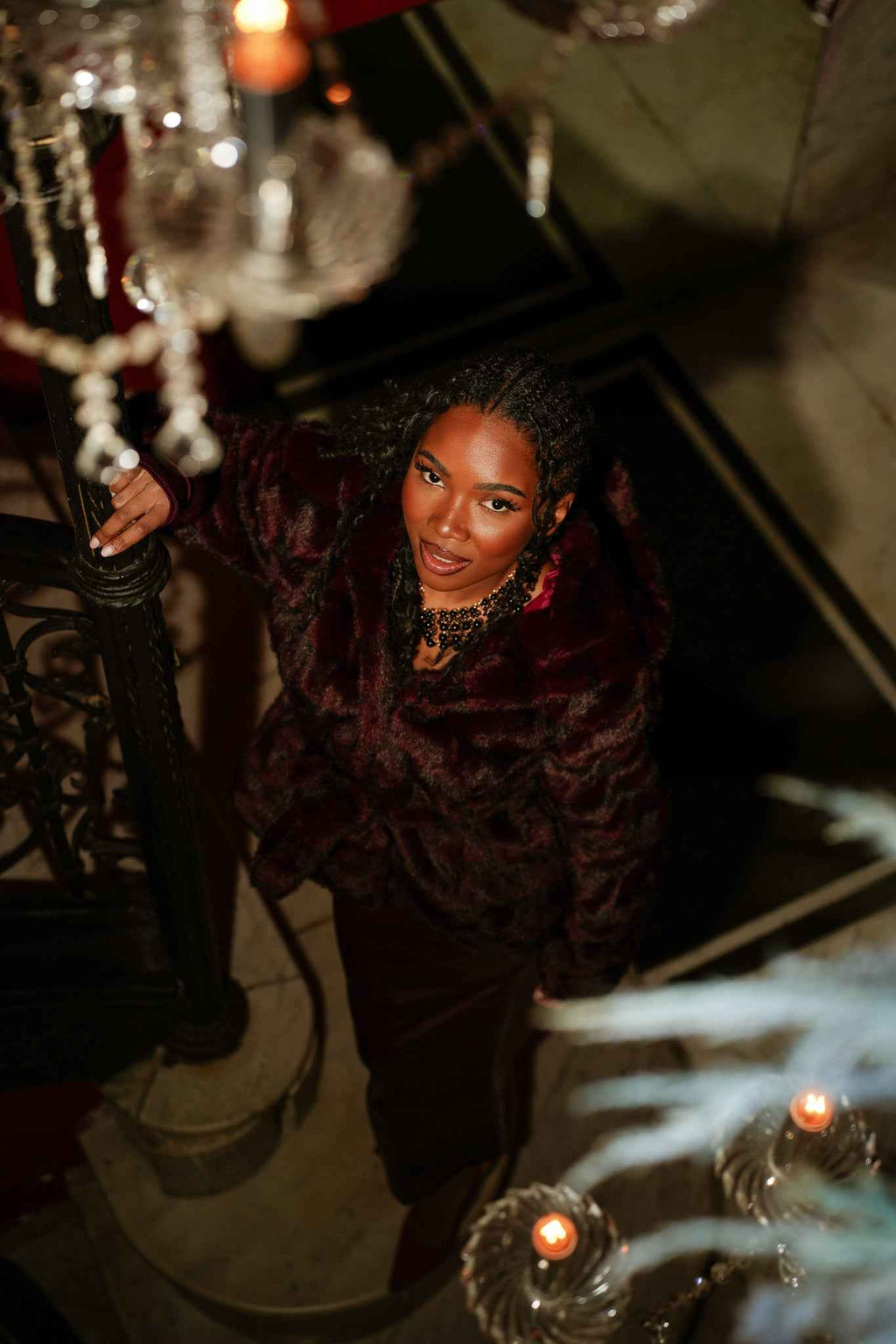 Ecofur visone bordeaux