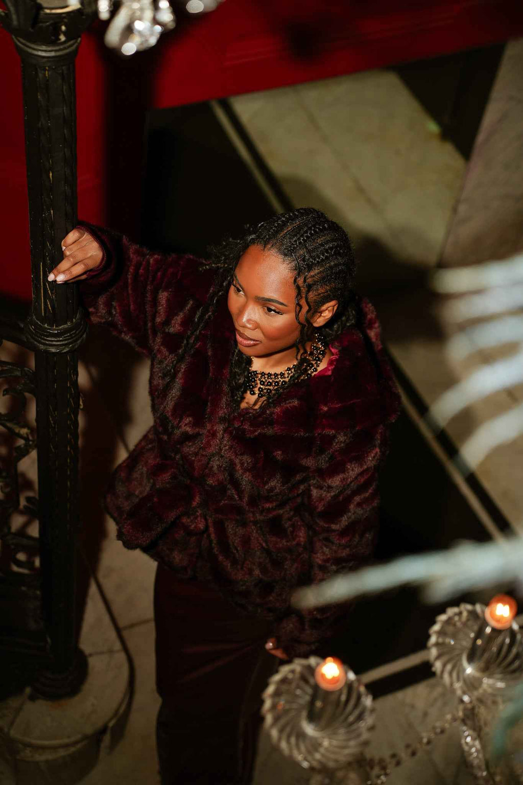 Ecofur visone bordeaux