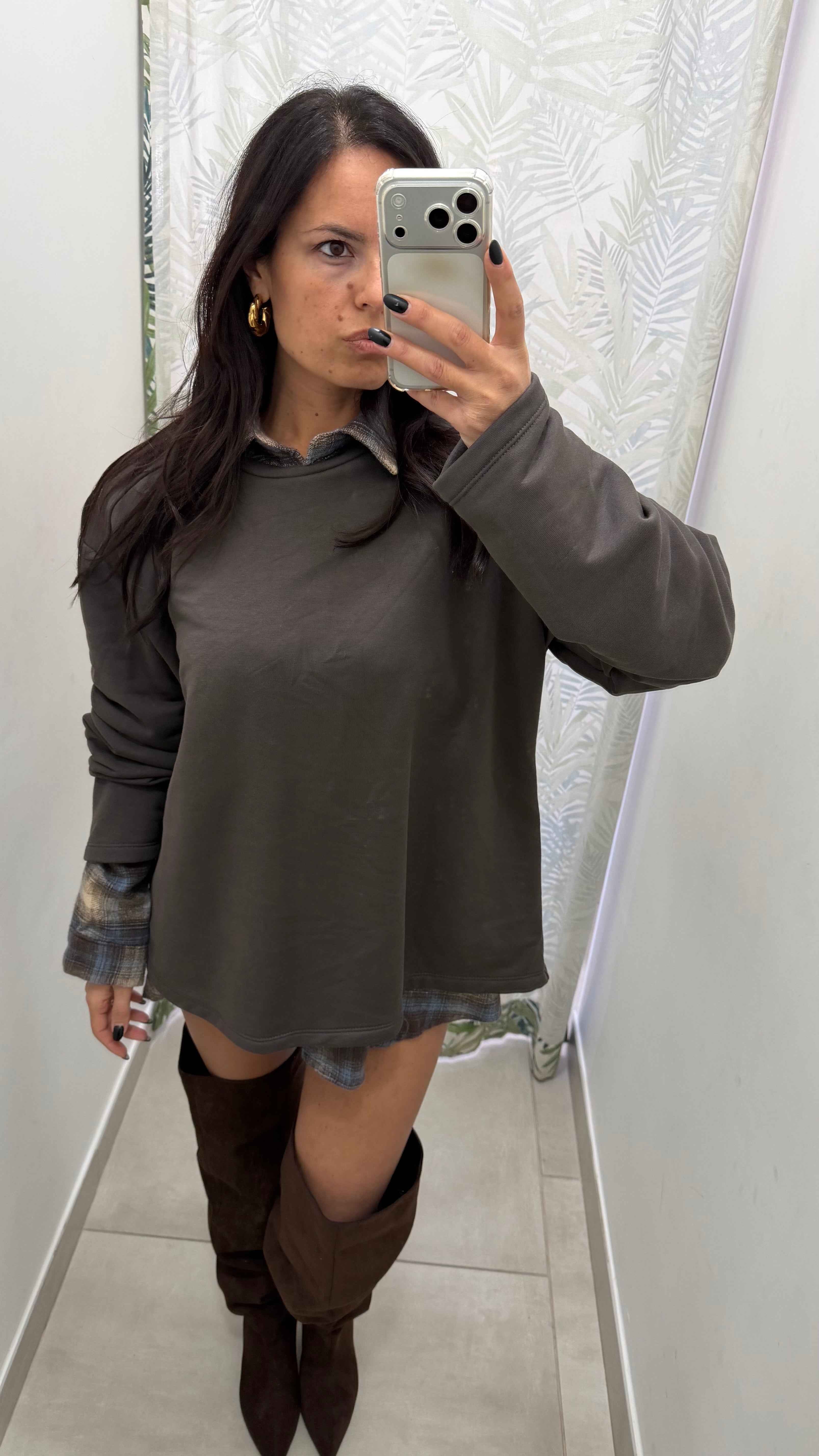 Felpone justwest con spallina