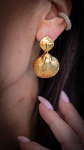 Orecchini conchiglia gold