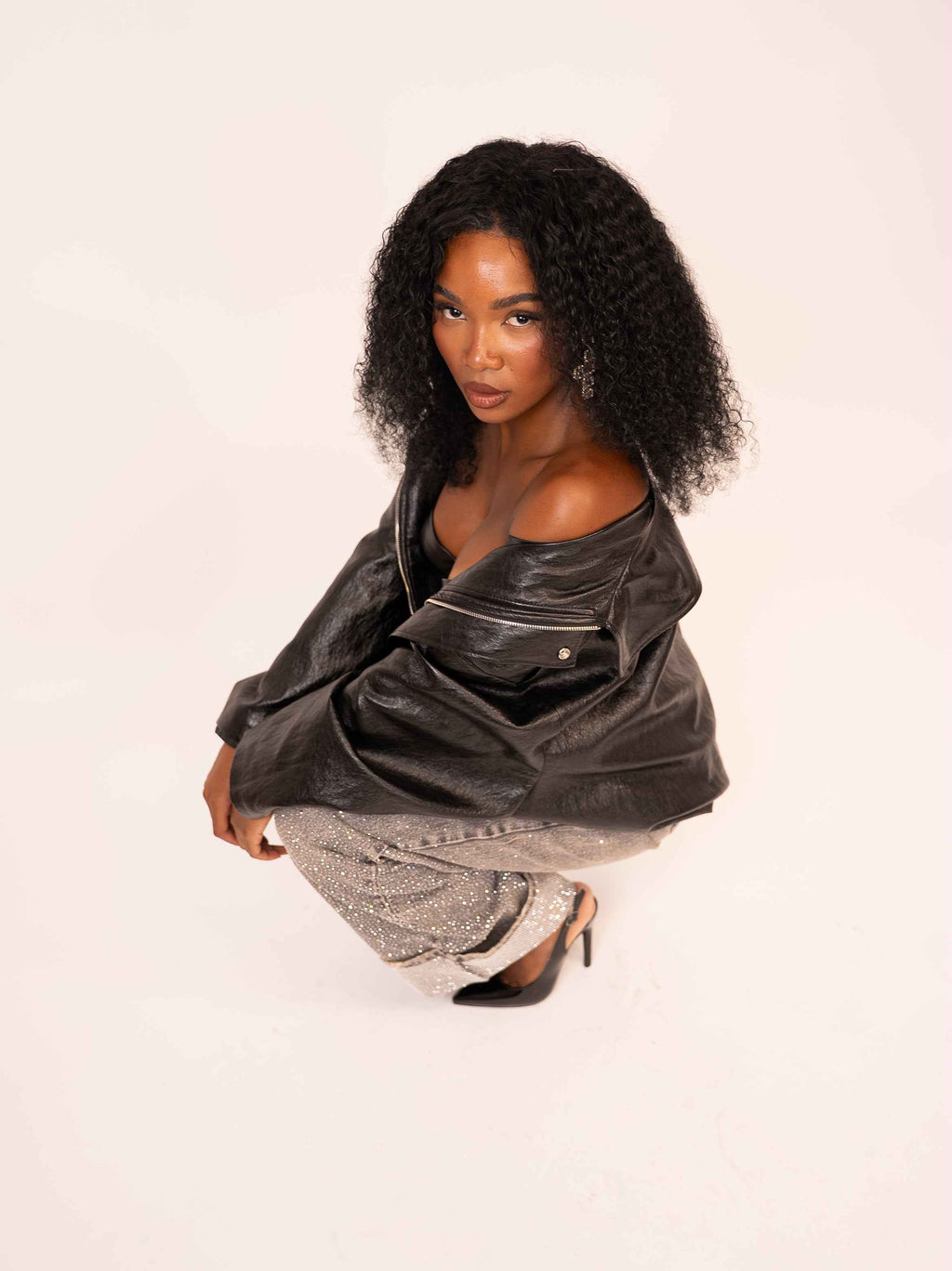 Bomber ecopelle justwest nero - Absolute Shop