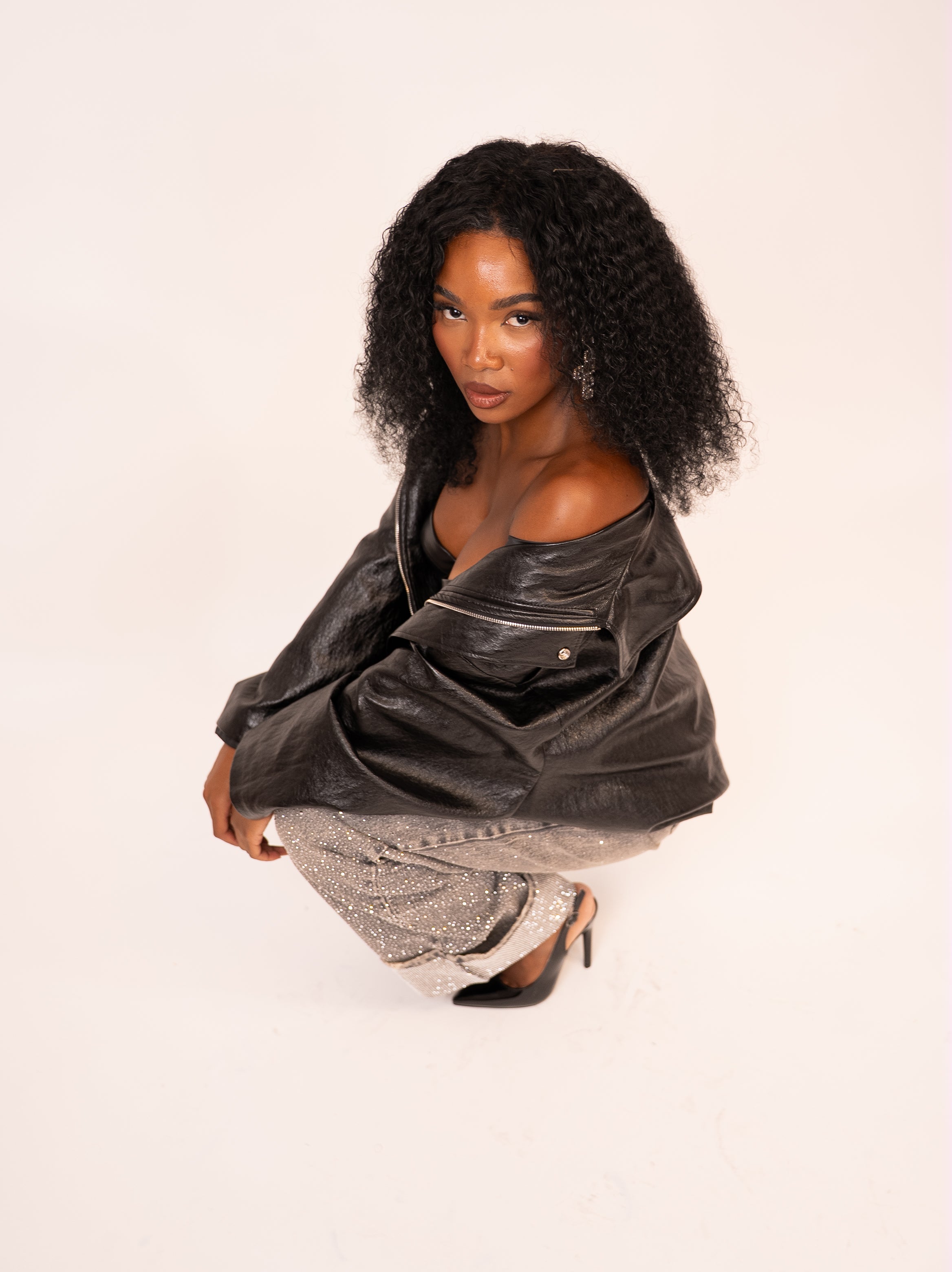 Bomber ecopelle justwest nero - Absolute Shop