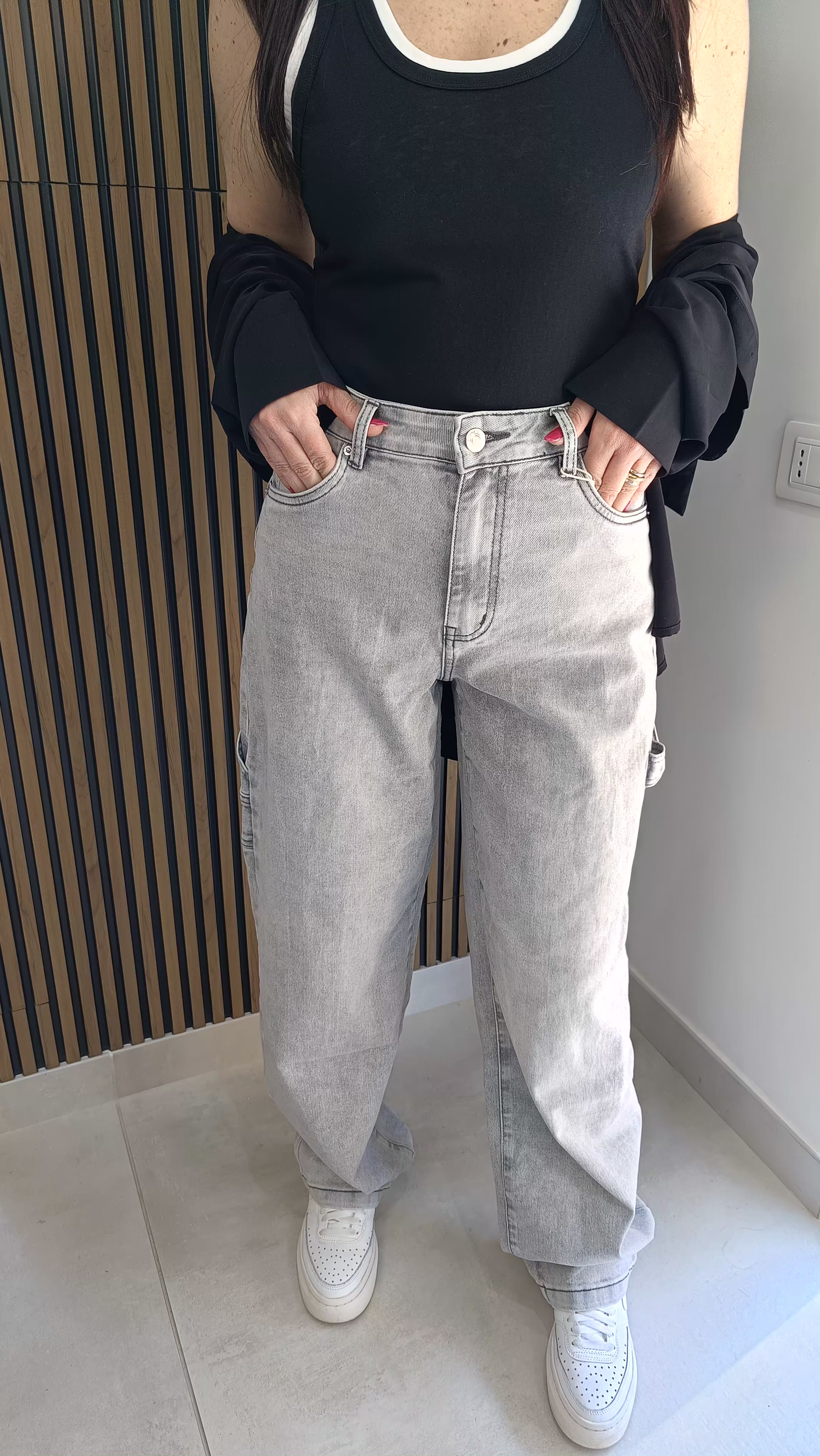 Jeans Carpenter elasticizzato grigio
