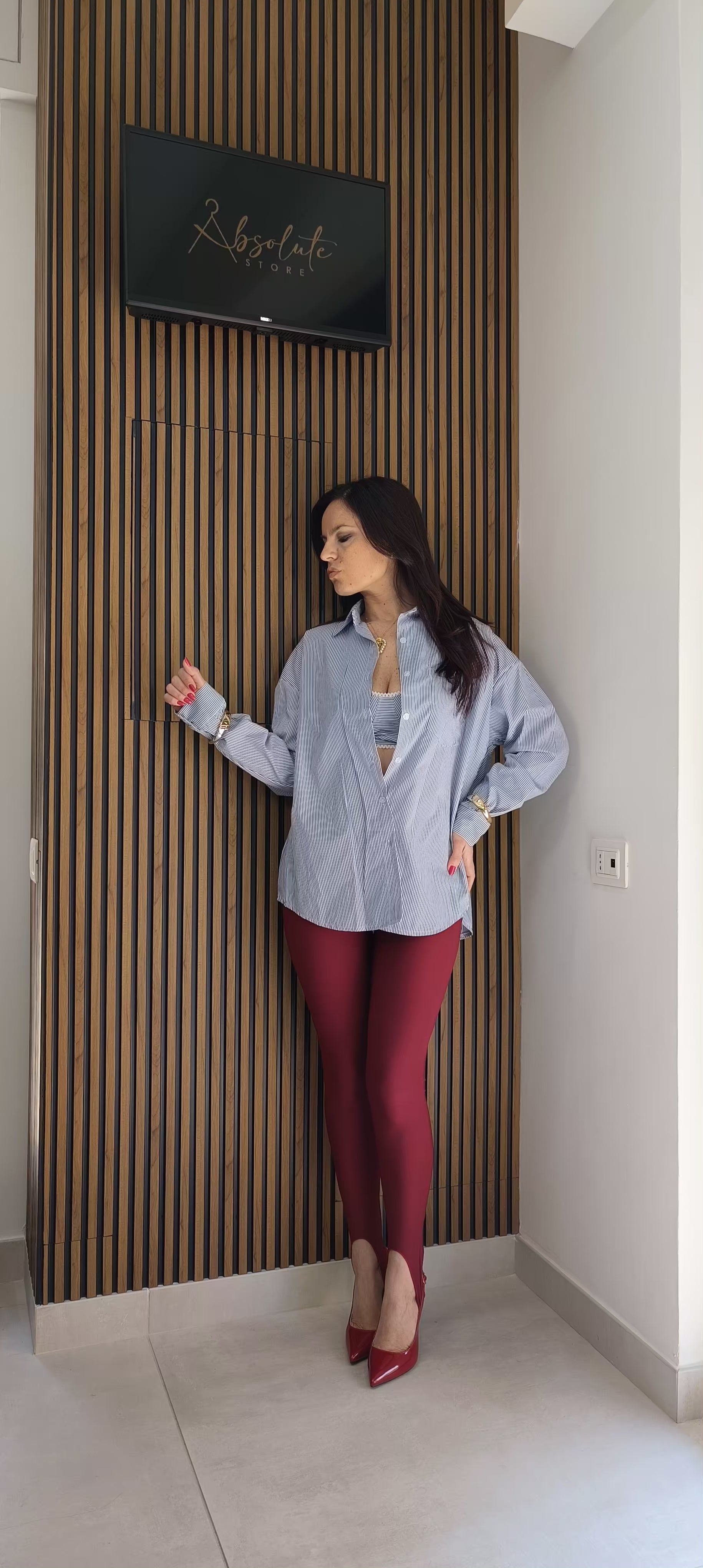 Leggins ghette bordeaux