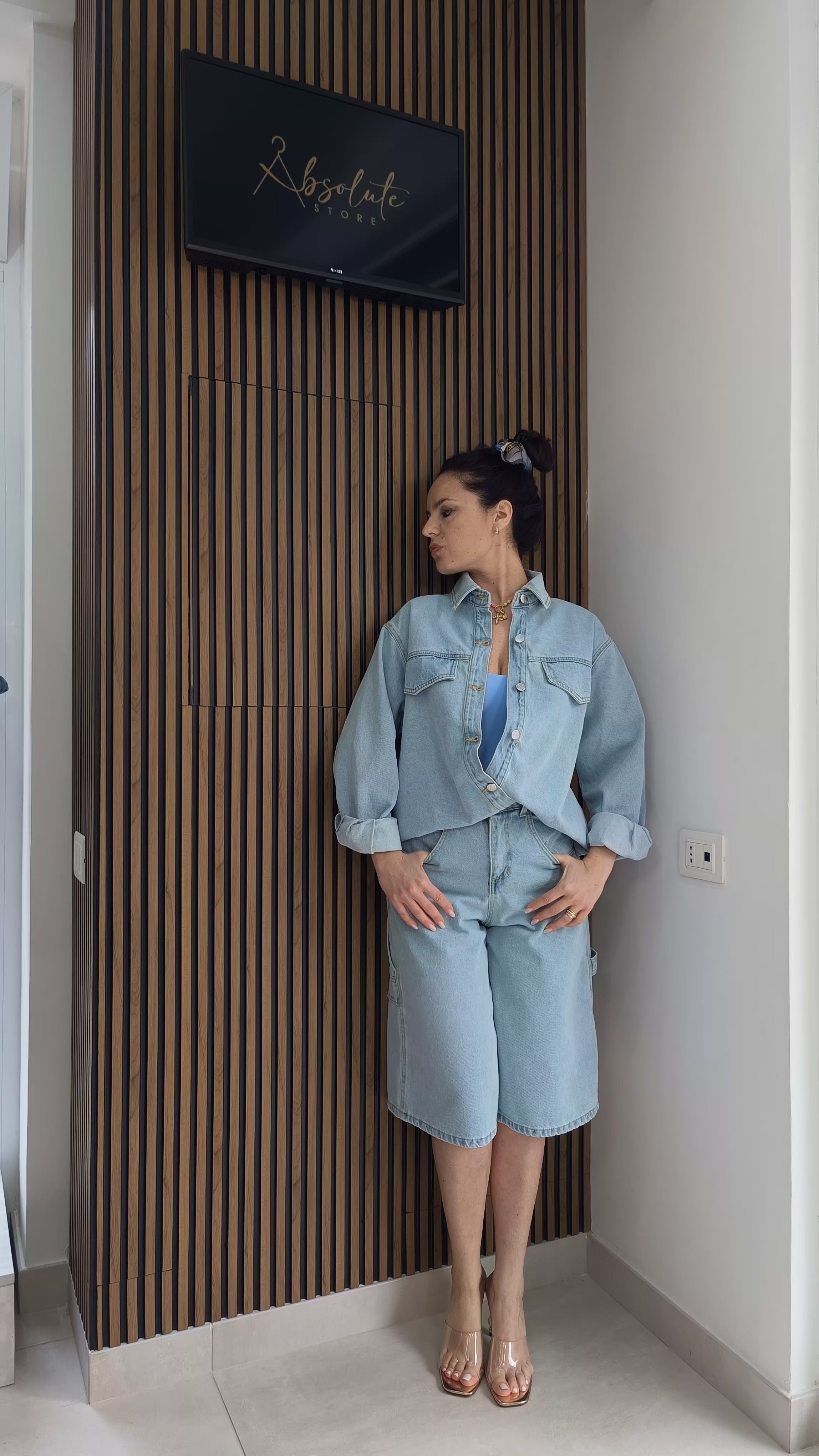 Camicia denim chiaro