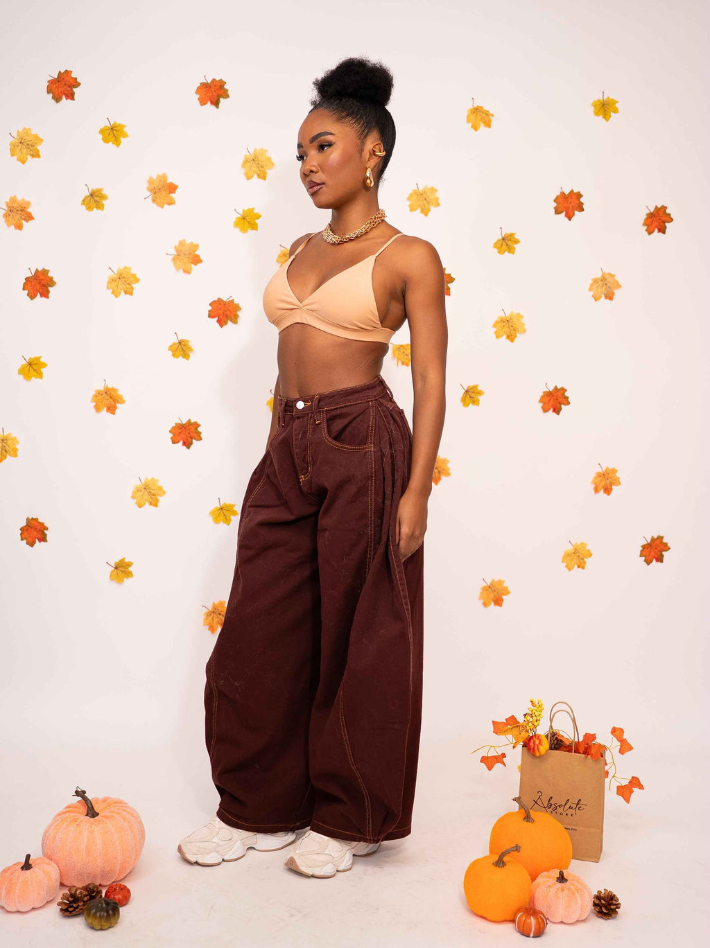 Jeans Balloon bordeaux - Absolute Shop