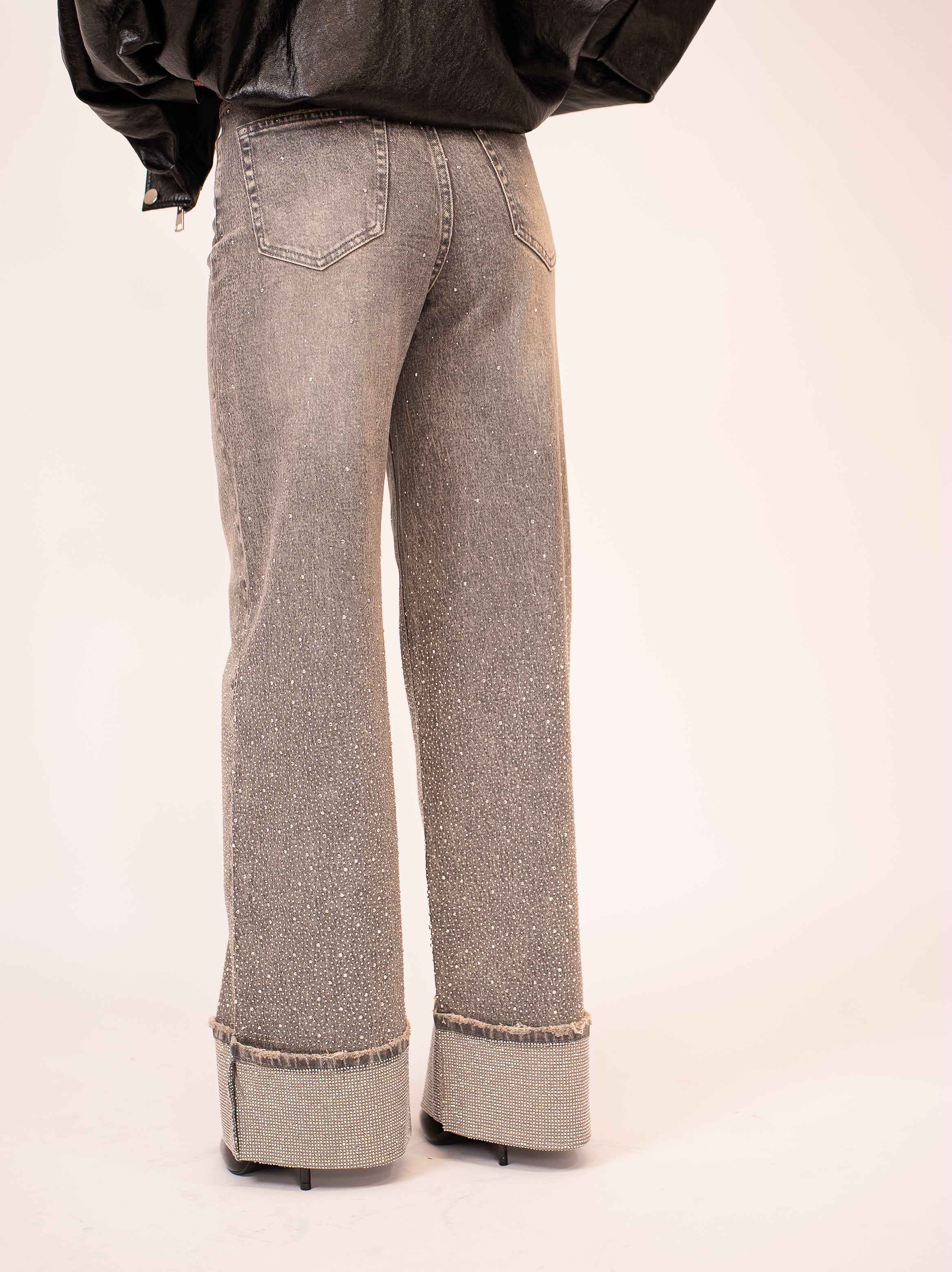 Denim piegone shine grigio - Absolute Shop