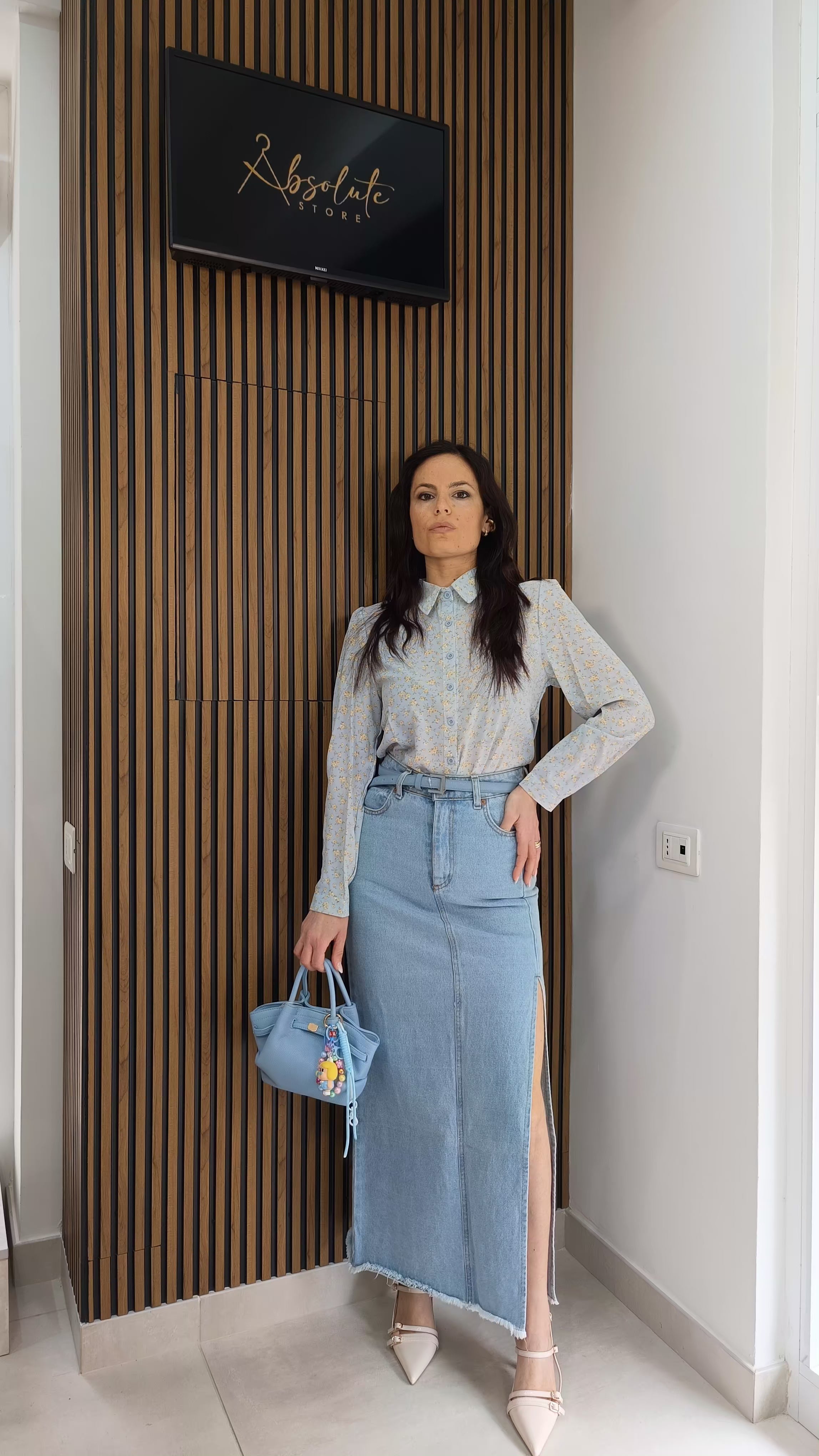 Gonna lunga denim
