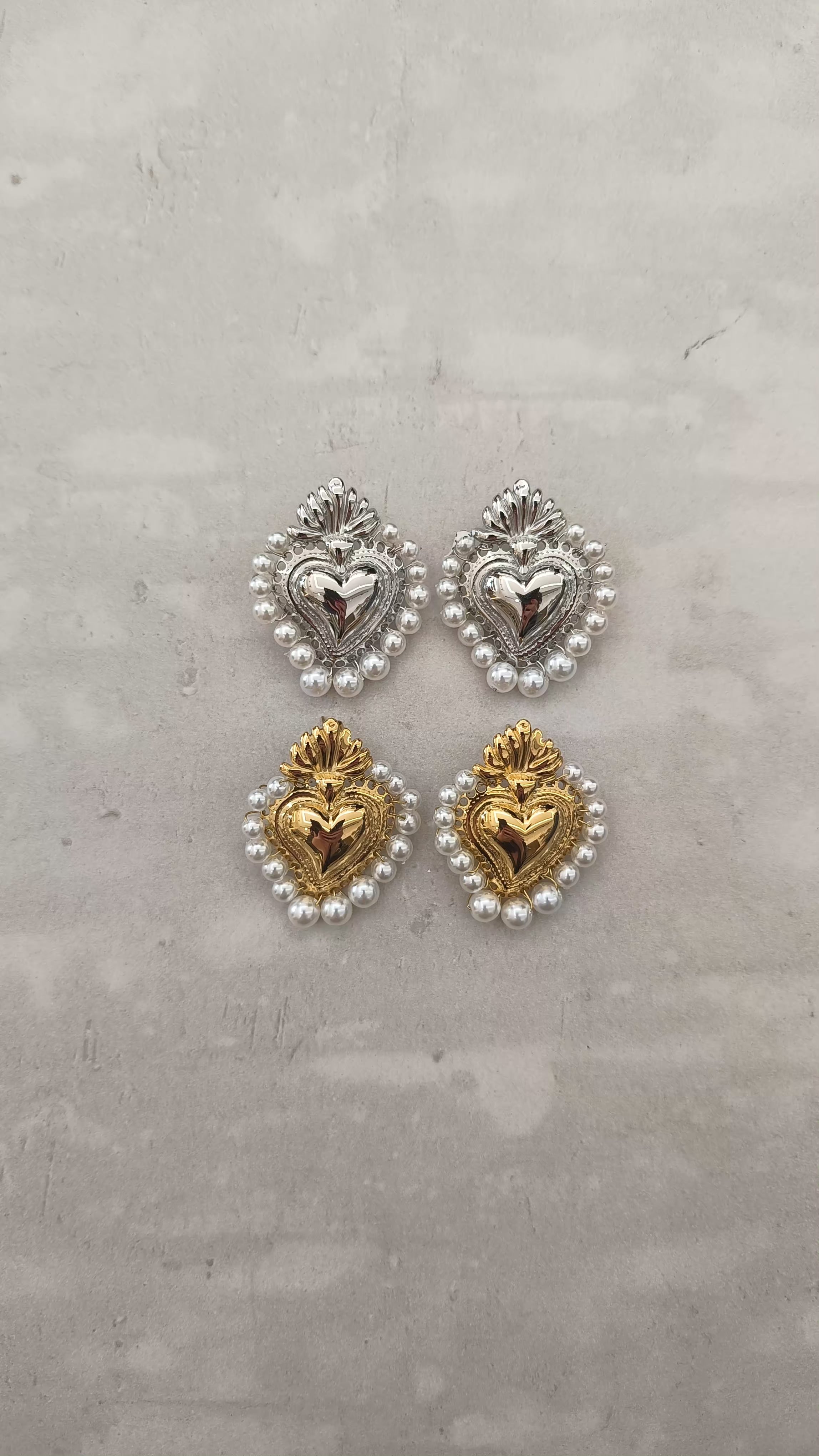 Orecchini cuore sacro
