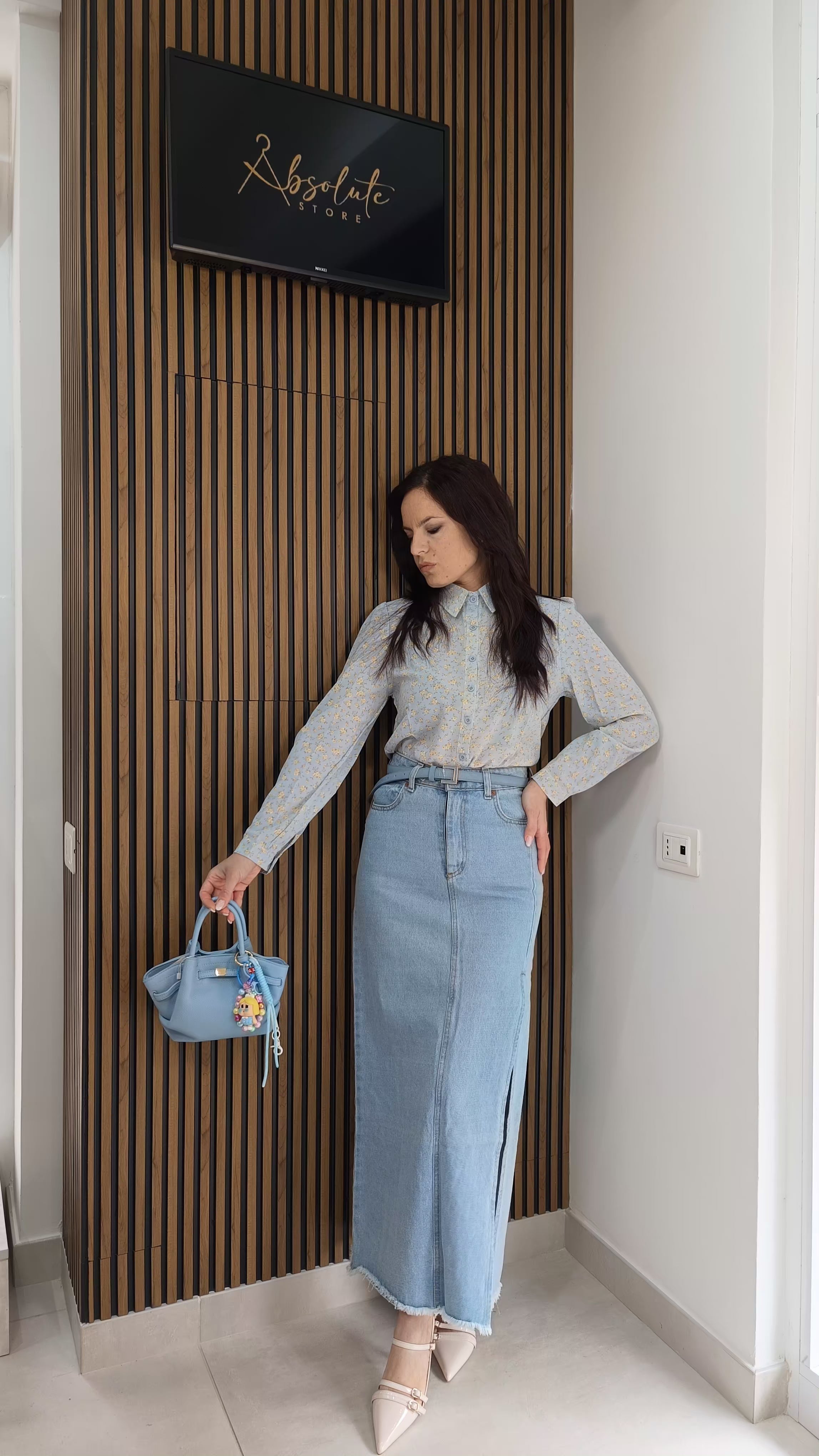 Gonna lunga denim