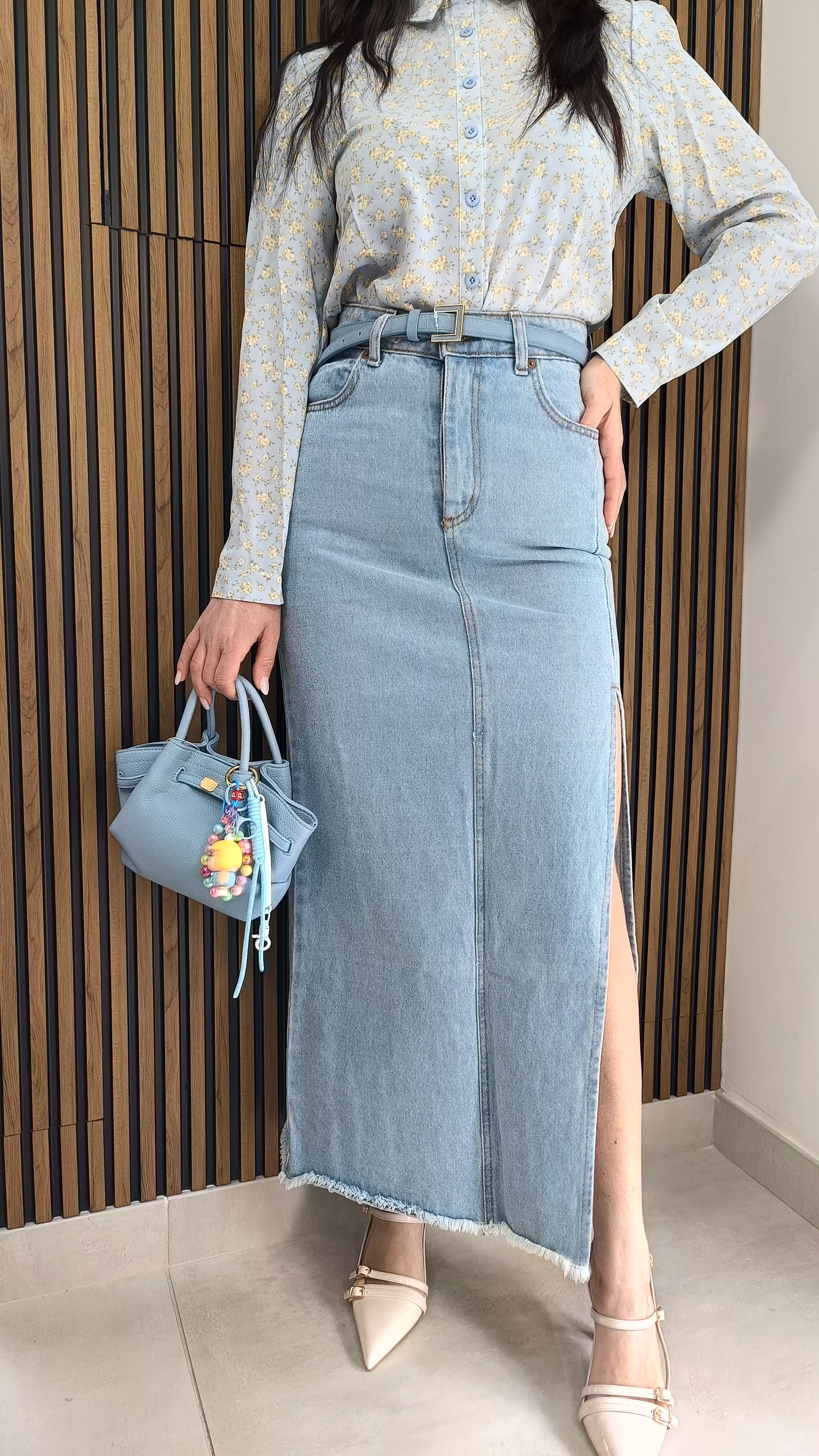 Gonna lunga denim