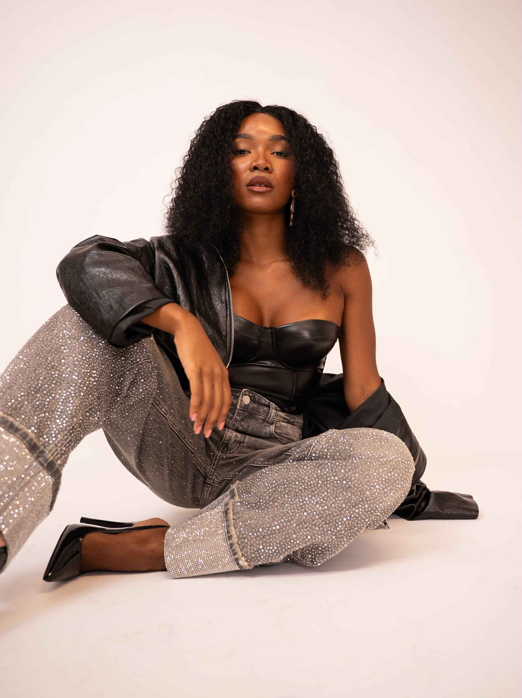 Bomber ecopelle justwest nero - Absolute Shop