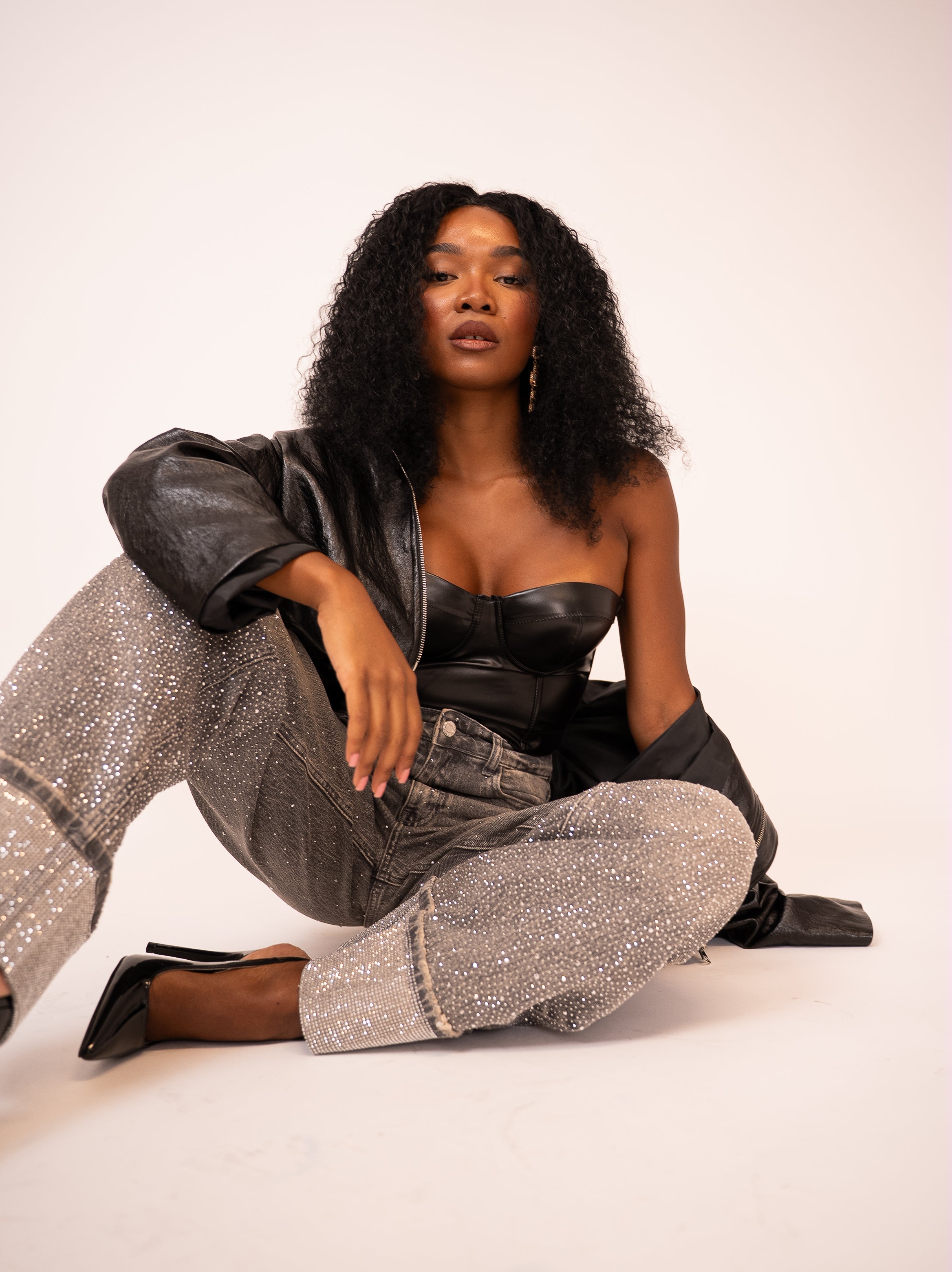 Bomber ecopelle justwest nero - Absolute Shop